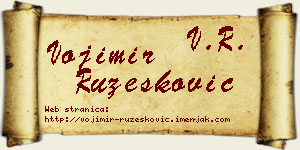 Vojimir Ružesković vizit kartica